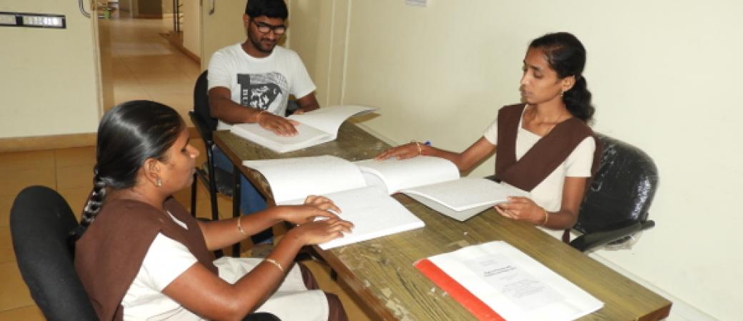 Working Tirelessly to Provide Blind Students with Braille Books