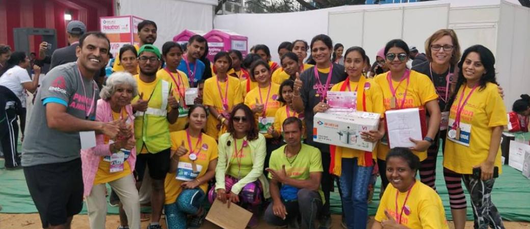 Mitra Jyothi Girls at Pinkathon Bengaluru ‘2019 on 27th Jan 2019